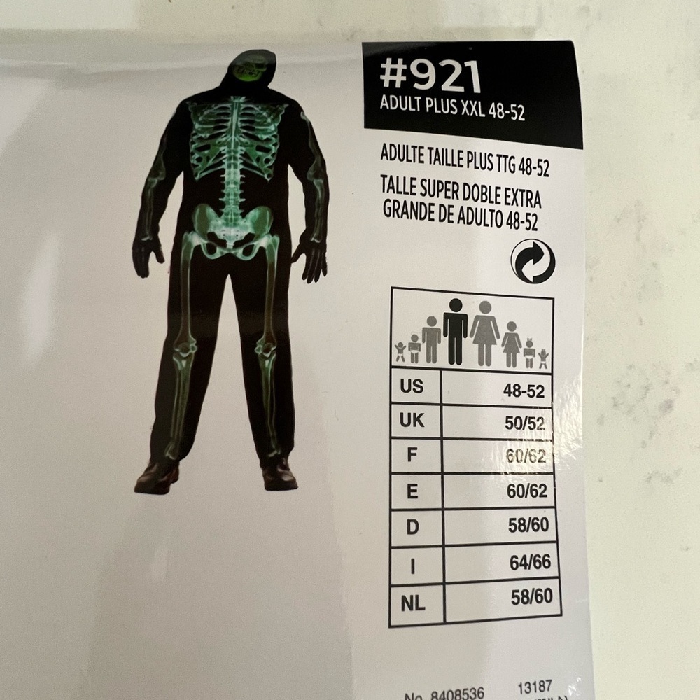 Men's Glow-in-the-Dark Skeleton Costume - Picture 5 of 11